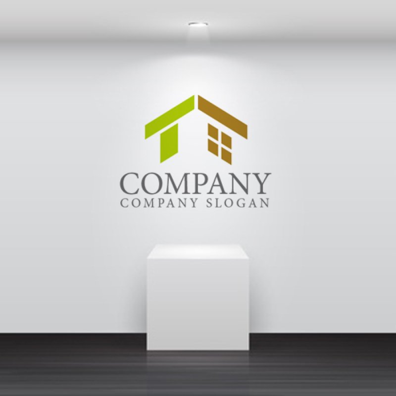 画像2: 家・窓・T・上昇・ロゴ・マークデザイン366 (2)