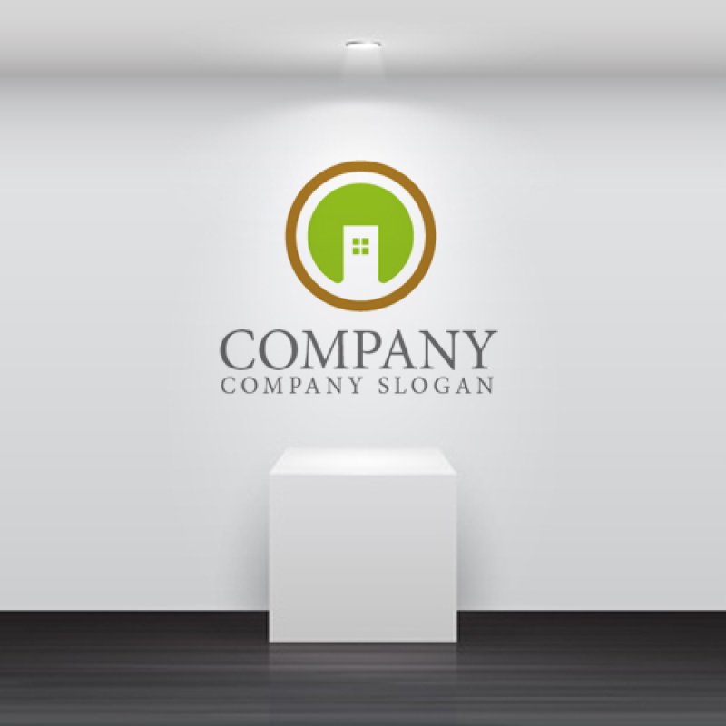 画像2: 家・ビル・輪・窓・ロゴ・マークデザイン373 (2)