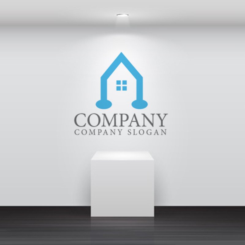 画像2: 家・A・窓・土台・ロゴ・マークデザイン381 (2)