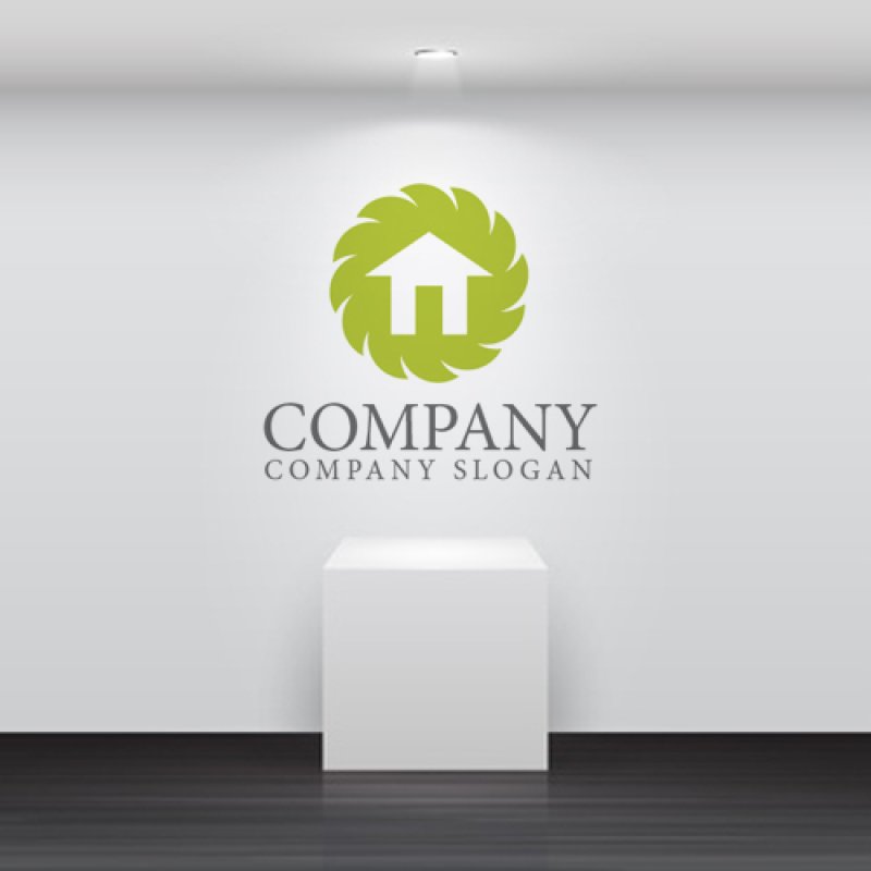 画像2: 家・庭・花・輪・ロゴ・マークデザイン390 (2)