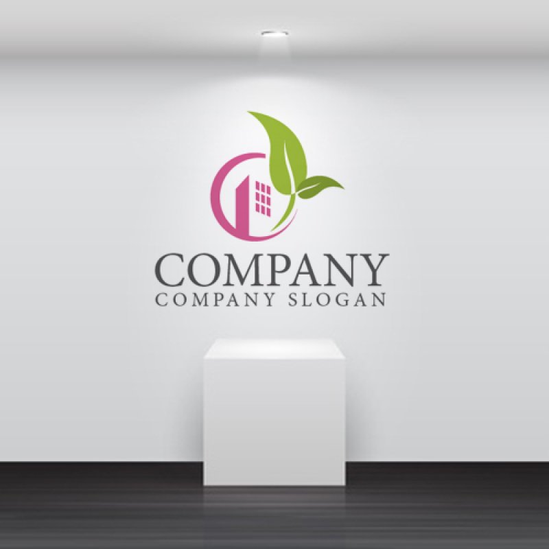 画像2: ビル・葉・輪・ロゴ・マークデザイン419 (2)