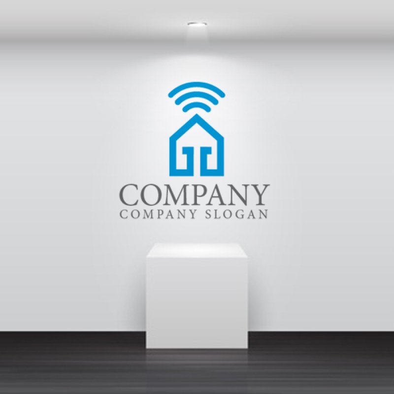 画像2: 家・テーブル・wifi・T・ロゴ・マークデザイン467 (2)