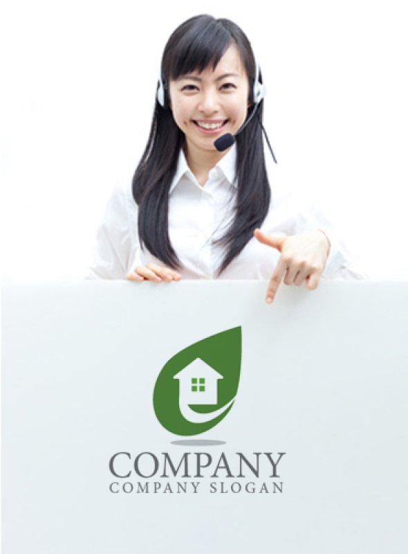 画像3: 家・葉・成長・ロゴ・マークデザイン472 (3)