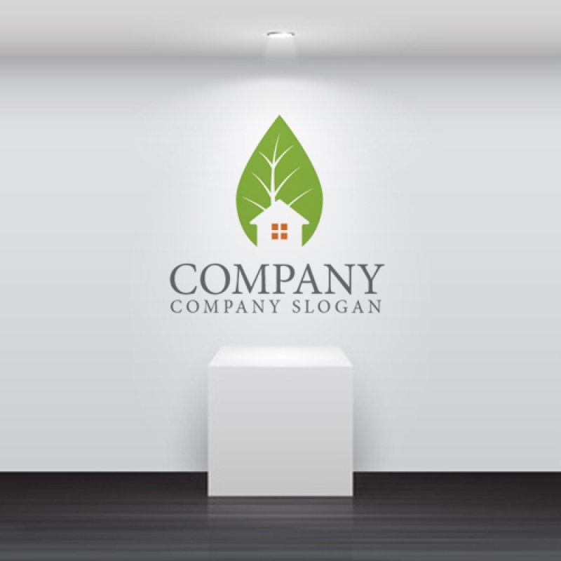 画像2: 家・葉・成長・窓・ロゴ・マークデザイン475 (2)