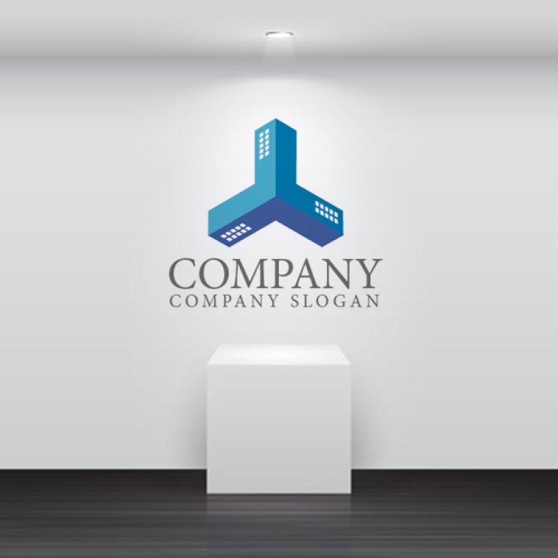 画像2: ビル・回転・融合・ロゴ・マークデザイン482 (2)