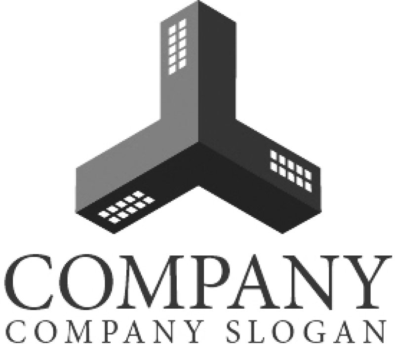 画像4: ビル・回転・融合・ロゴ・マークデザイン482 (4)