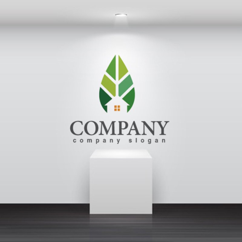 画像2: 家・窓・葉・ロゴ・マークデザイン498 (2)