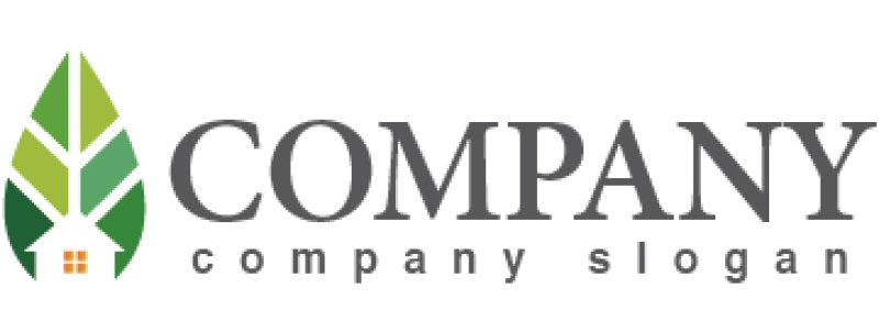 画像5: 家・窓・葉・ロゴ・マークデザイン498 (5)