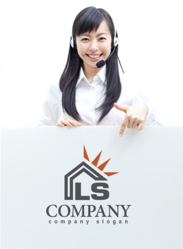 画像3: 家・屋根・太陽・L・S・ロゴ・マークデザイン507 (3)