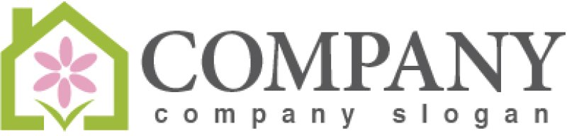 画像5: 家・花・煙突・植物・ロゴ・マークデザイン516 (5)