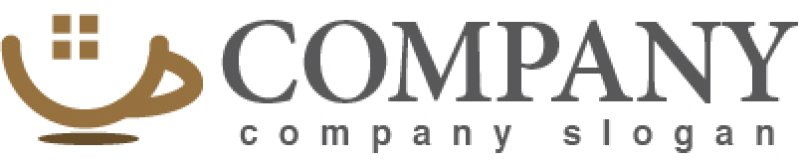 画像5: 家・コーヒーカップ・窓・ロゴ・マークデザイン522 (5)