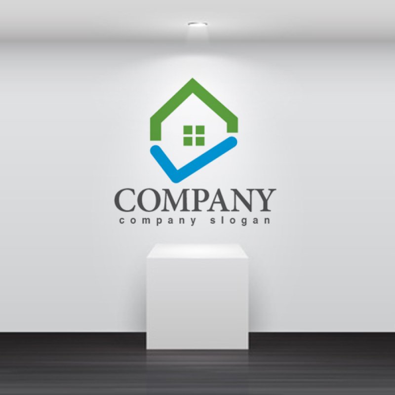 画像2: 家・チェック・OK・窓・ロゴ・マークデザイン534 (2)