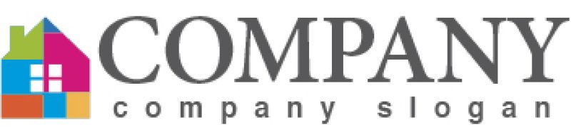 画像5: 家・パッチワーク・カラー・ロゴ・マークデザイン543 (5)