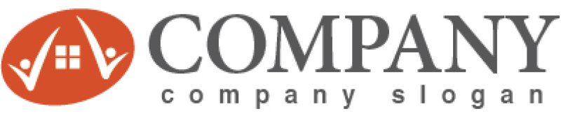 画像5: 楕円・家・人・喜び・ロゴ・マークデザイン549 (5)