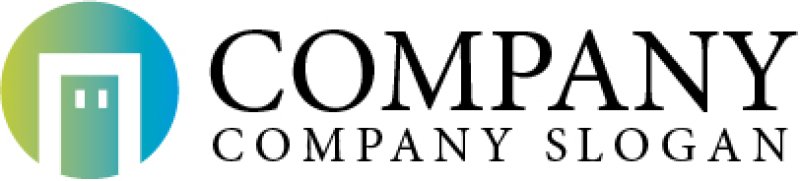 画像5: 家・ビル・顔・グラデーション・窓・ロゴ・マークデザイン564 (5)