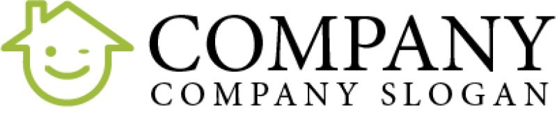 画像5: 家・顔・スマイル・煙突・ロゴ・マークデザイン584 (5)