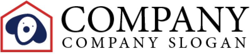 画像5: 家・犬・動物・囲み・ロゴ・マークデザイン589 (5)