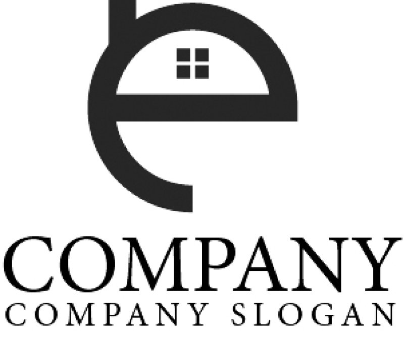 画像4: 家・e・煙突・アルファベット・ロゴ・マークデザイン594 (4)