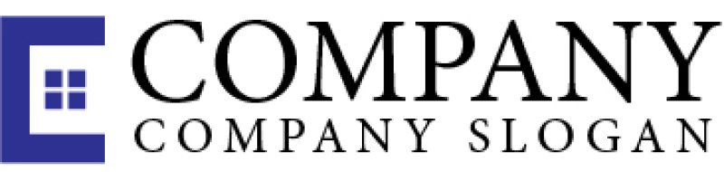 画像5: 家・E・窓・シンプル・ロゴ・マークデザイン596 (5)