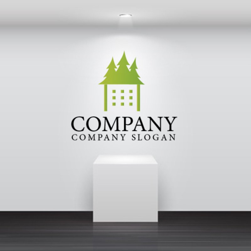 画像2: 森・木・家・窓・ビル・ロゴ・マークデザイン614 (2)
