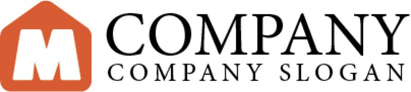 画像5: 家・M・シンプル・ロゴ・マークデザイン623 (5)