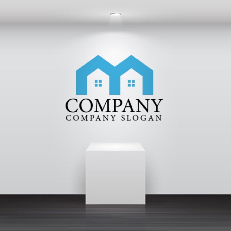 画像2: 家・M・集合・窓・ロゴ・マークデザイン627 (2)