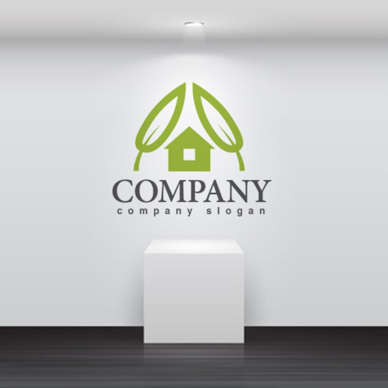 画像2: 家・葉・A・窓・ロゴ・マークデザイン631 (2)