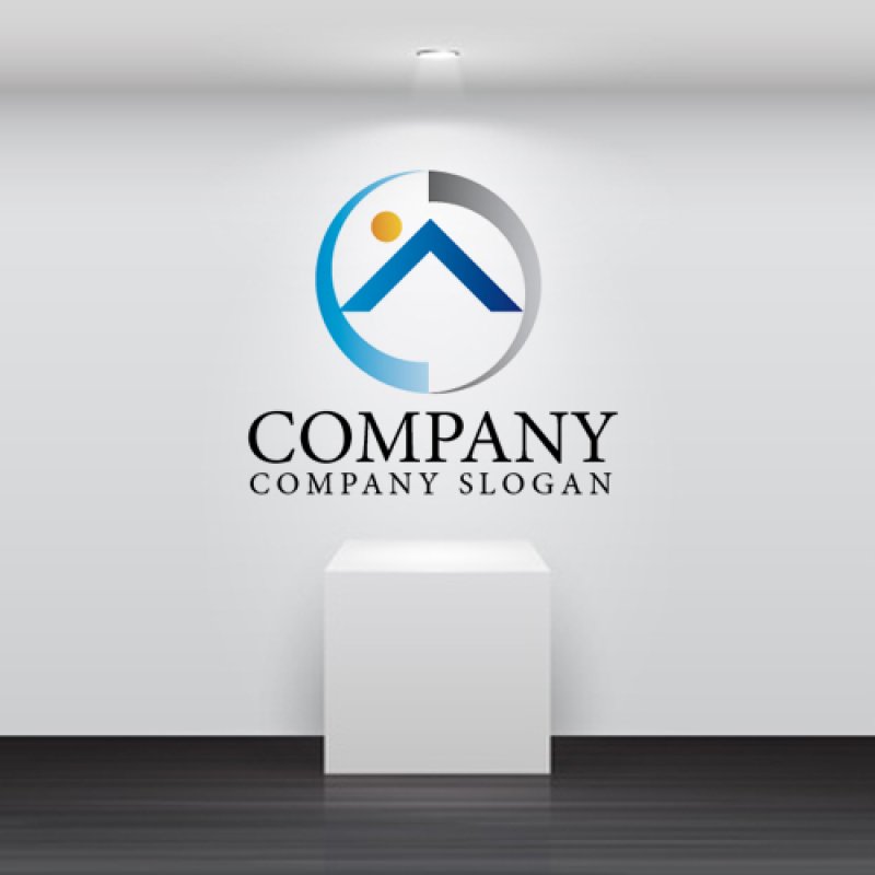 画像2: 屋根・人・A・輪・グラデーション・ロゴ・マークデザイン638 (2)