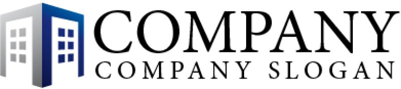 画像5: ビル・窓・グラデーション・ロゴ・マークデザイン643 (5)