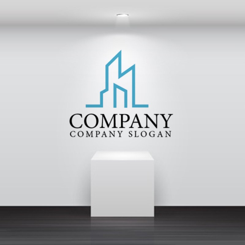 画像2: ビル・街・線・スカイライン・ロゴ・マークデザイン646 (2)