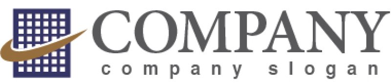 画像5: ビル・曲線・窓・ロゴ・マークデザイン662 (5)