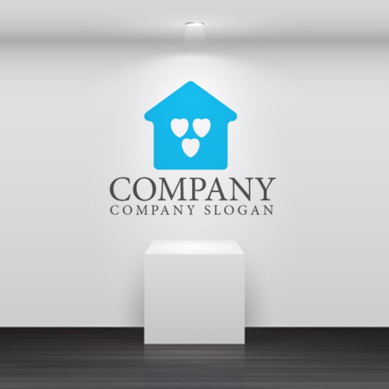 画像2: 家・ハート・クリーン・ロゴ・マークデザイン668 (2)