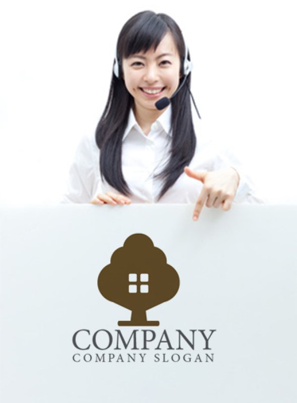 画像3: 家・木・窓・ロゴ・マークデザイン671 (3)