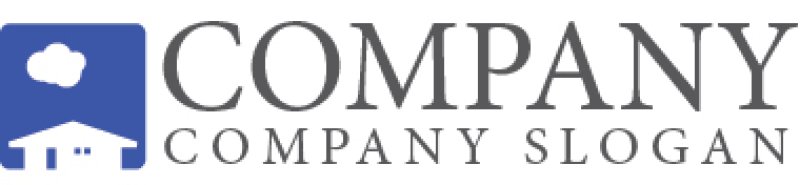 画像5: 家・ドア・四角・雲・ロゴ・マークデザイン673 (5)