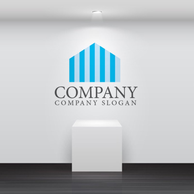 画像2: 家・縞・ロゴ・マークデザイン677 (2)