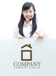 画像3: 家・屋根・四角・ロゴ・マークデザイン680 (3)