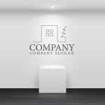 画像2: ビル・家・木・線・ロゴ・マークデザイン681 (2)