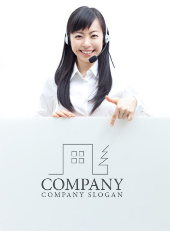 画像3: ビル・家・木・線・ロゴ・マークデザイン681 (3)