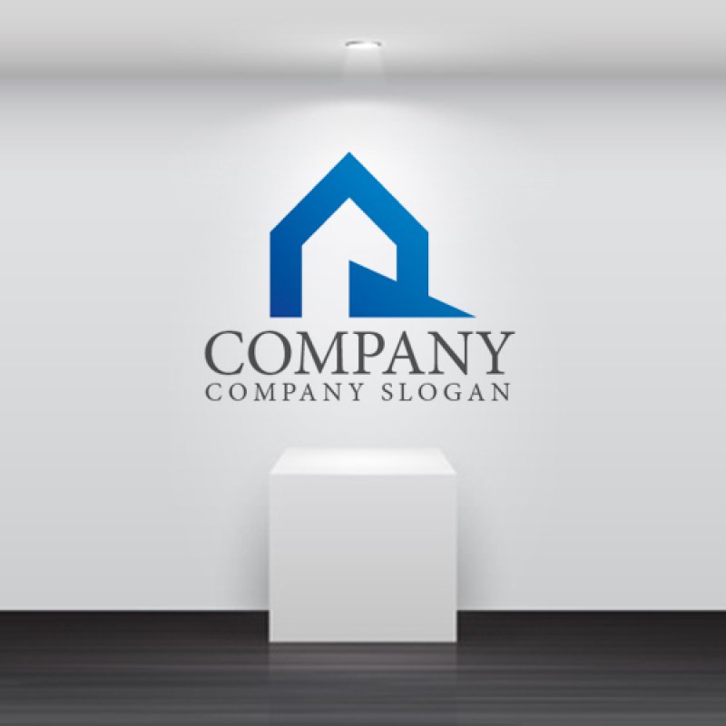 画像2: 家・三角・グラデーション・ロゴ・マークデザイン683 (2)