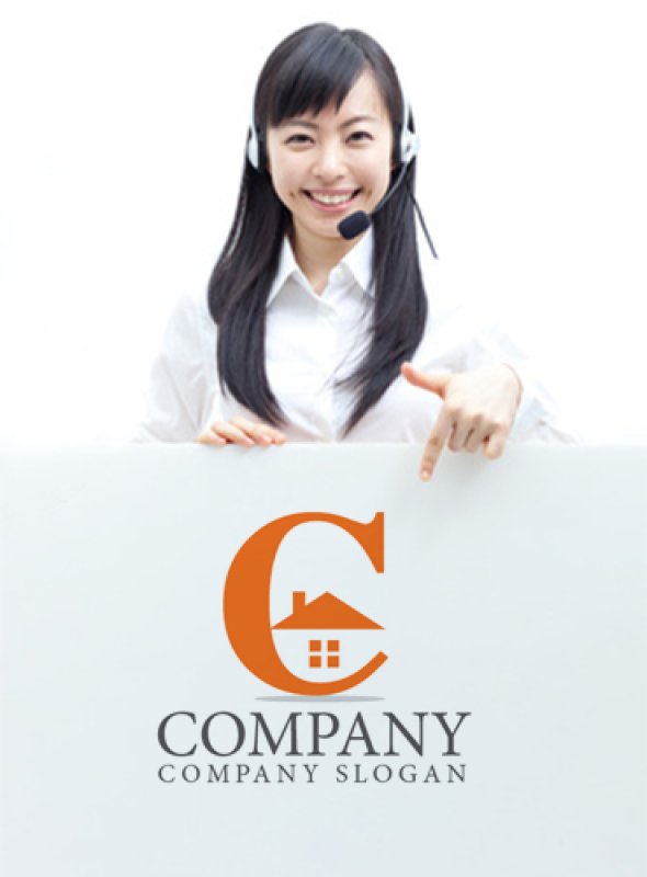 画像3: 家・C・窓・アルファベット・ロゴ・マークデザイン693 (3)