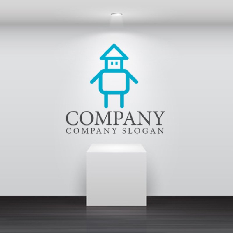 画像2: 家・人・ロボット・ロゴ・マークデザイン696 (2)