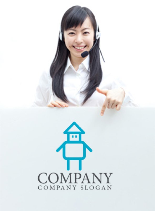 画像3: 家・人・ロボット・ロゴ・マークデザイン696 (3)