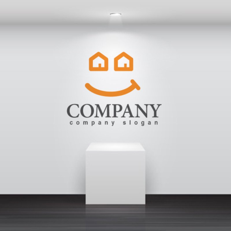 画像2: 家・笑顔・ロゴ・マークデザイン705 (2)