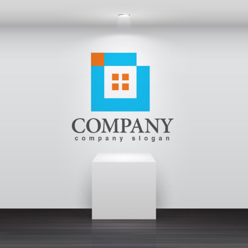 画像2: 家・四角・窓・ロゴ・マークデザイン706 (2)