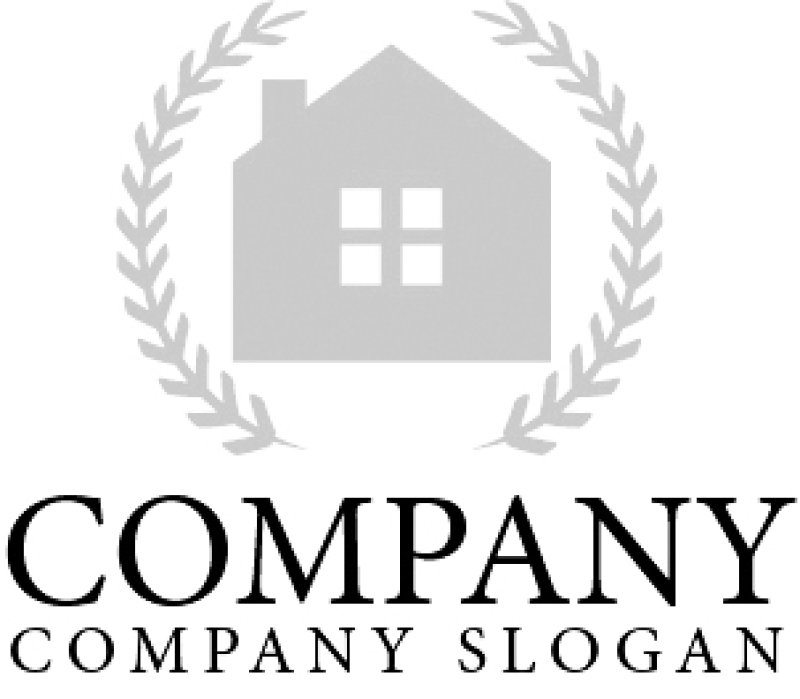 画像4: 家・月桂樹・窓・ロゴ・マークデザイン710 (4)