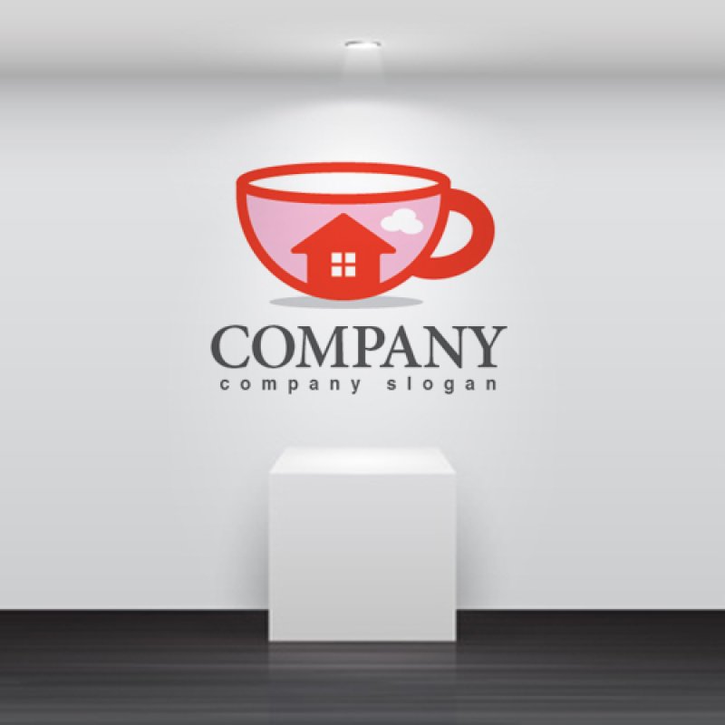 画像2: カップ・家・雲・ロゴ・マークデザイン717 (2)