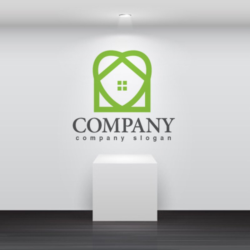 画像2: 家・ハート・窓・ロゴ・マークデザイン725 (2)