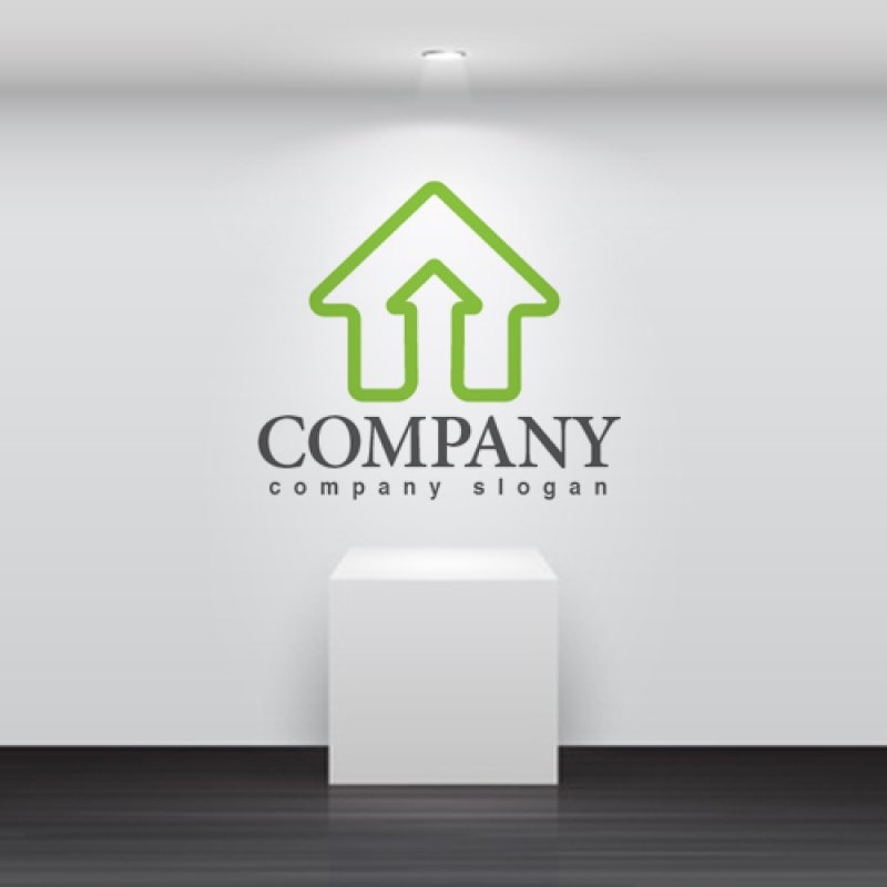 画像2: 家・矢印・上昇・ロゴ・マークデザイン744 (2)