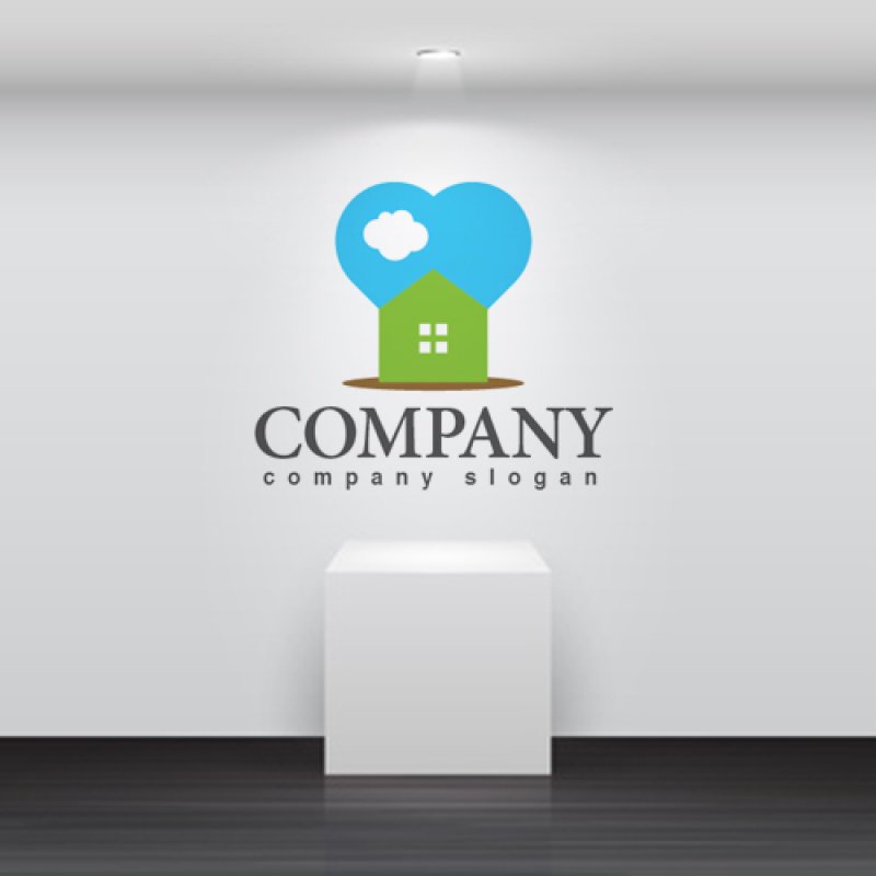 画像2: 家・ハート・雲・空・ロゴ・マークデザイン753 (2)