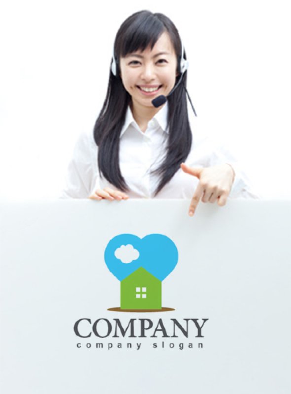 画像3: 家・ハート・雲・空・ロゴ・マークデザイン753 (3)